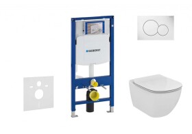 GEBERIT - Duofix Set předstěnové instalace, klozetu a sedátka Ideal Standard Tesi, tlačítka Sigma01, Aquablade, SoftClose, alpská bílá 111.300.00.5 NU1