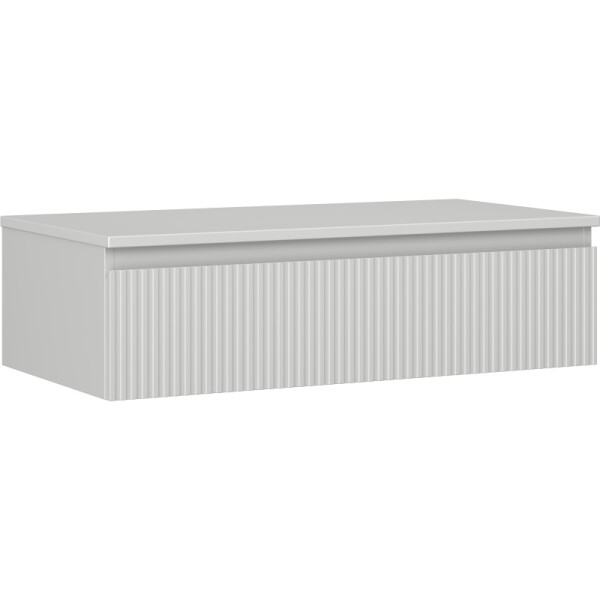 MEXEN/S - Rivel koupelnová skříňka pod umyvadlo 90 cm s deskou, 1 šuplík, reliéf , šedá mat 91A20-09023-1-BFC62