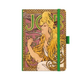 Zápisník A5 Premium 120g čistý zelený - Alfons Mucha 2027