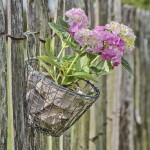 Ib Laursen Závěsný drátěný obal na květiny, šedá barva, zinek