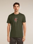 Pánské merino triko krátký rukáv ICEBREAKER Mens Merino 150 Tech Lite SS Tee Bear Catch, Dark Loden velikost: L