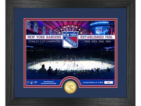 Highland Mint Obraz New York Rangers NHL Team Stadium Bronze Coin Photo Mint