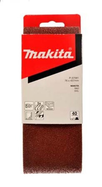 Makita P-37100 Brusný pás 76x457mm K60 / 5ks (P-37100)