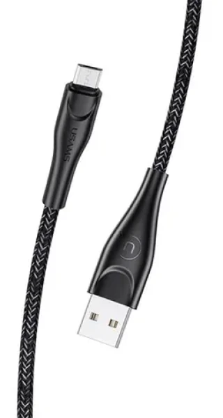 USAMS SJ399 U41 Braided Datový Kabel microUSB 3m černá (6958444983622)