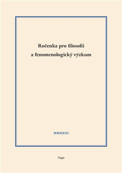 Ročenka pro filosofii fenomenologický výzkum 2023,