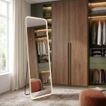 REA - Zrcadlo LED Classico 50x160cm Brush Gold HOM-07056