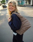Got Bag Wavy Puffer Shoulder Bag oyster