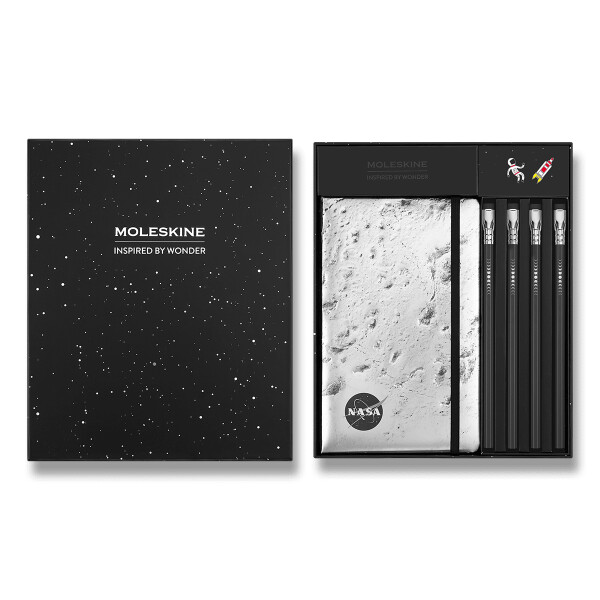 Sada Moleskine NASA-inspired - L, zápisník a grafitové tužky
