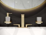 HANSGROHE - AddStoris Sklenka na kartáčky a pastu s držákem, matné sklo/leštěný vzhled zlata 41749990
