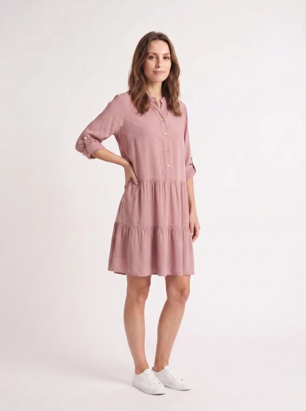 HOSH Dámské košilové šaty Spirit starorůžové Velikost: 3XL