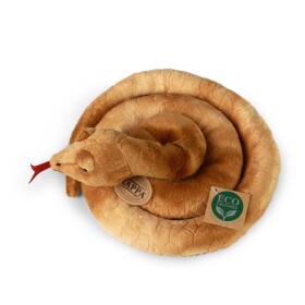 Plyšový had hnědý 90 cm, ECO-FRIENDLY