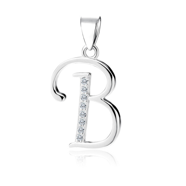LUNICA Stříbrný přívěsek PÍSMENO B 0748