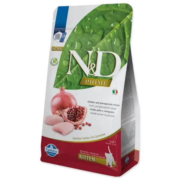 ND Prime Cat Kitten Chicken Pomegranate 1,5 kg / Granule pro kočky / pro koťata / bez obilovin (L3-76160)
