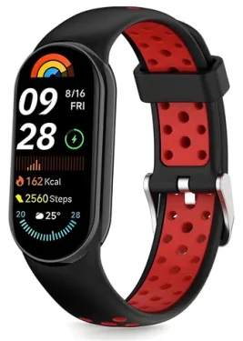 Tech-Protect IconBand Air černo-červená / Řemínek pro Xiaomi Smart Band 8/9/10/NFC