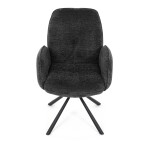 Jídelní židle, černá, hladká látka, DCH-D1330 BK2