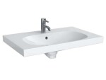 GEBERIT - Acanto Umyvadlo 75x48 cm, otvor pro baterii, s přepadem, s KeraTect, bílá 500.622.01.8