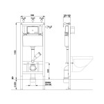 MEREO - WC komplet pro sádrokarton s příslušenstvím MM02SETRA