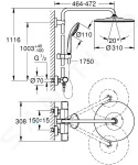 GROHE - Vitalio Joy Sprchový set 310 s termostatem na zeď, 3 proudy, chrom 26400001