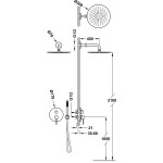 TRES STUDY chrom podomítkový sprchový set Rapid-Box 26228004 TG 26228004