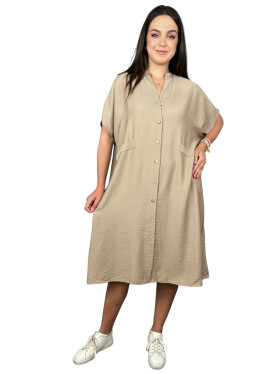 HOSH Košilové šaty Tessa Velikost: UNI, Barva: Hnědá