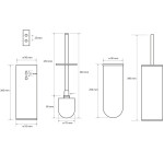 SAPHO - X-STEEL WC štětka závěsná/na postavení, nerez mat XS300