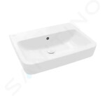 VILLEROY & BOCH - O.novo Umyvadlo 600x460 mm, s přepadem, bez otvoru pro baterii, CeramicPlus, alpská bílá 4A4162R1