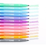 Tombow Tombow, WS-PK-12P-2, Twintone, oboustranné popisovače, Pastel tone, 12 ks