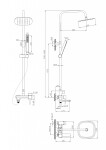 INVENA - Sprchový sloup GLAMOUR TREND s baterií, černá AU-05-B04-V