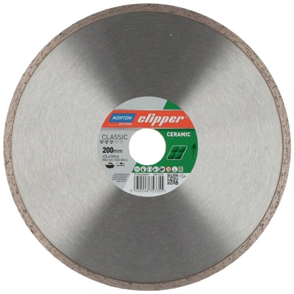 Norton Abrasives 70184626829 Classic Ceramic diamantový řezný kotouč Průměr 200 mm Ø otvoru 30 mm 1 ks