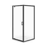 CERSANIT - Sada C701: kout ARTECO černý čtverec 80x80x190 + vanička TAKO 80x4 VIR S913-019