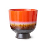 HK living Kameninový obal na květináč Retro Cherry Red 20 cm, červená barva, keramika