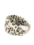 Art Of Polo 23472 Fuzzy Leopard dámská čelenka žlutá 52-58 cm