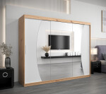 Šatní skříň Abi W0 Barva korpusu: Dub Sonoma, Rozměry: 200 cm, Dveře: Dub sonoma