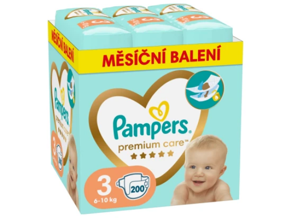 Pampers Premium Care, vel. 3, 200 ks