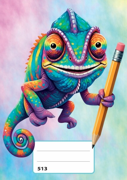Sešit (513) A5 linkovaný, 10l, Chameleon