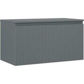 MEXEN/S - Rivel koupelnová skříňka pod umyvadlo 90 cm s deskou, 1 šuplík, reliéf , grafit mat 91A20-09047-1-BFC66