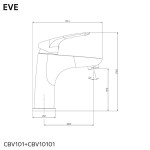 MEREO - Umyvadlová stojánková baterie, Eve, bez výpusti, chrom CBV10101