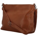 Stylová dámská koženková crossbody kabelka Gabra, hnědá