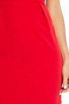Dámské společenské šaty model 15042398 bez rukávů krátké červené Červená červená XL - numoco