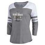 Fanatics Dámské tričko Vegas Golden Knights 2023 Stanley Cup Champions Shootout Tri-Blend 3/4 Sleeve V-Neck Velikost: