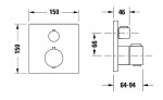 DURAVIT - Termostatická baterie pod omítku, chrom TH4200015010