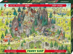 HEYE Puzzle Šílená ZOO: Expozice Transylvánie