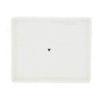 Bastion Collections Keramická máslenka White Heart, bílá barva, keramika