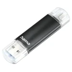 Hama Laeta Twin černá / Flash disk / 64 GB / USB-A 3.0 - micro USB / 40 MB/s
