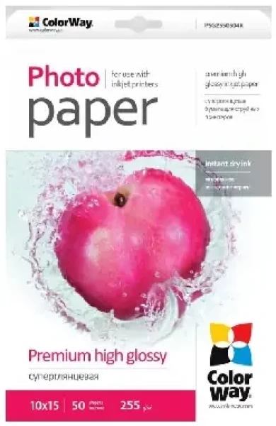 COLORWAY Fotopapír / Super lesklý / 10x15 / 255g/m2 / 50 listů (PSG2550504R)
