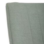 Židle jídelní, zelená látka, šedé kovové nohy