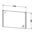DURAVIT - XSquare Zrcadlo 120x80 cm, s LED osvětlením a vyhříváním XS7014000000000