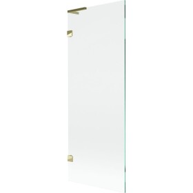 MEXEN/S - Lunar L vanová zástěna FIX 70 x 150, transparent, zlatá 897L-070-000-50-00