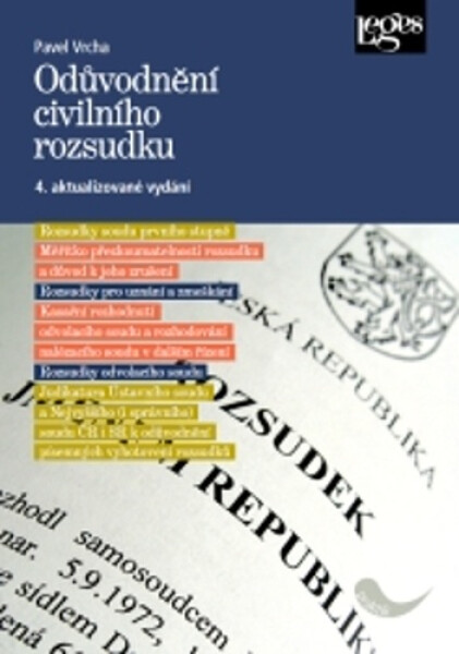 Odůvodnění civilního rozsudku, 4. vydání - Pavel Vrcha