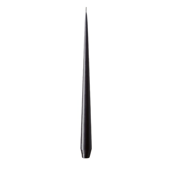 Ester & erik Svíčka Taper 32 cm – 75 Raw Black – set 2 ks, černá barva, vosk
